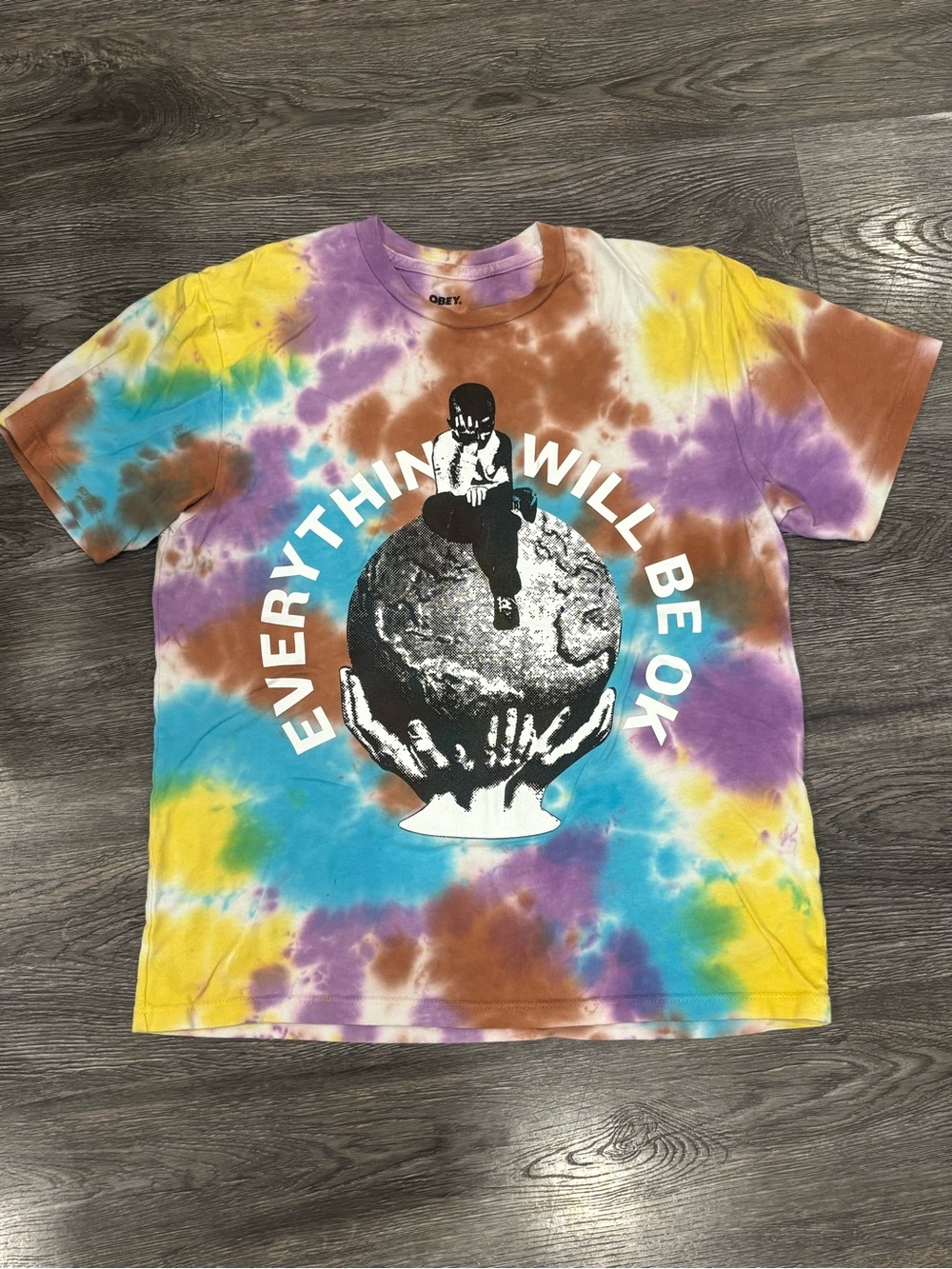 OBEY Tie-Dye 'Everything Will Be OK' Graphic Tee